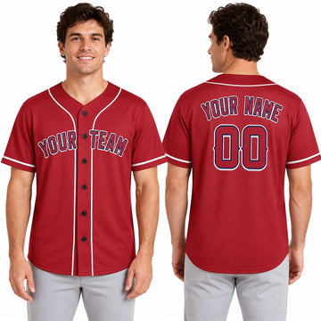 Personalized Los Angeles Red Baseball Jersey – Custom Name & Number, Kids & Adults-1