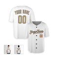 Personalized Los Angeles White Gold Baseball Jersey – Custom Name & Number-3
