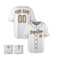 Personalized Los Angeles White Gold Baseball Jersey – Custom Name & Number-6