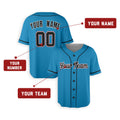 Personalized Miami Baseball Jersey – Sky Blue Alternate Style, Custom Name & Number for Kids & Adults-2