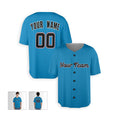 Personalized Miami Baseball Jersey – Sky Blue Alternate Style, Custom Name & Number for Kids & Adults-3