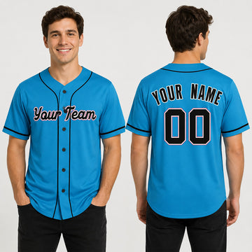 Personalized Miami Baseball Jersey – Sky Blue Alternate Style, Custom Name & Number for Kids & Adults-1