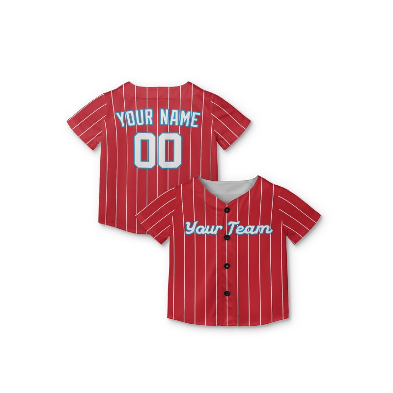 Personalized Miami Red City Baseball Jersey – Custom Name & Number, Kids & Adults-8