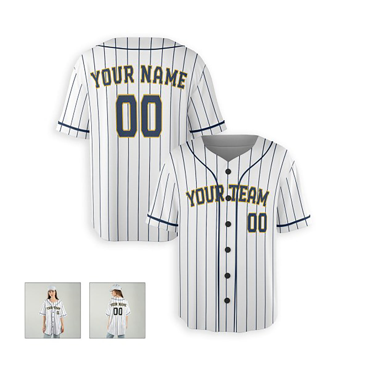 Personalized Milwaukee Baseball Jersey – White Alternate-Inspired Style, Custom Name & Number for Kids & Adults-6