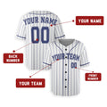 Personalized Milwaukee Baseball Jersey – White Pinstripe Style, Custom Name & Number for Kids & Adults-2
