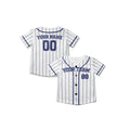 Personalized Milwaukee Baseball Jersey – White Pinstripe Style, Custom Name & Number for Kids & Adults-8
