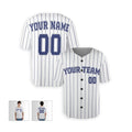 Personalized Milwaukee Baseball Jersey – White Pinstripe Style, Custom Name & Number for Kids & Adults-3