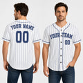 Personalized Milwaukee Baseball Jersey – White Pinstripe Style, Custom Name & Number for Kids & Adults-1
