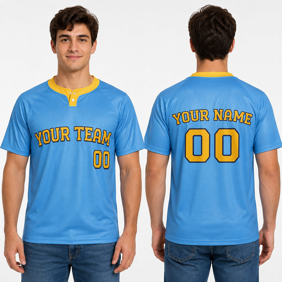Personalized Milwaukee Baseball Jersey, Two-Button City-Inspired Style Custom Name Number Shirt for Men, Women & Youth-1