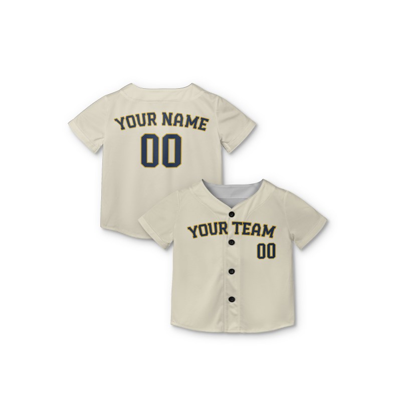 Personalized Milwaukee Cream Baseball Jersey – Custom Name & Number-7