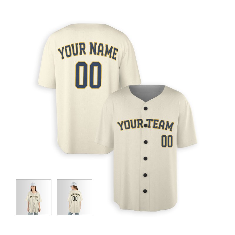 Personalized Milwaukee Cream Baseball Jersey – Custom Name & Number-5