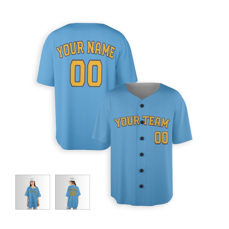 Personalized Milwaukee Sky Blue Baseball Jersey – Custom Name & Number-5