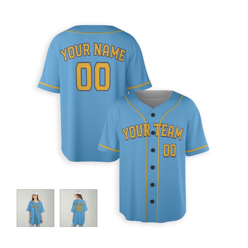 Personalized Milwaukee Sky Blue Baseball Jersey – Custom Name & Number-6