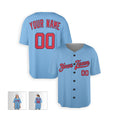 Personalized Minnesota Baseball Jersey – Light Blue Heritage Style, Custom Name & Number for Kids & Adults-4