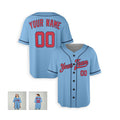 Personalized Minnesota Baseball Jersey – Light Blue Heritage Style, Custom Name & Number for Kids & Adults-5