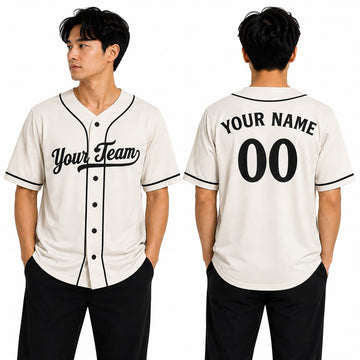 Personalized Minnesota Cream Baseball Jersey – Custom Name & Number-1
