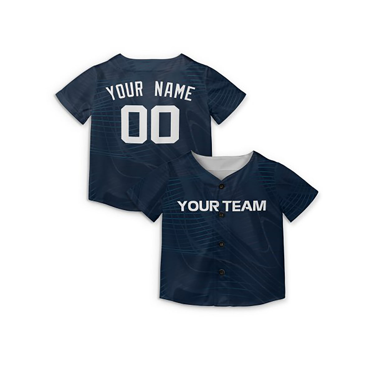 Personalized Navy Baseball Jersey – Custom Name & Number, Kids & Adults-3