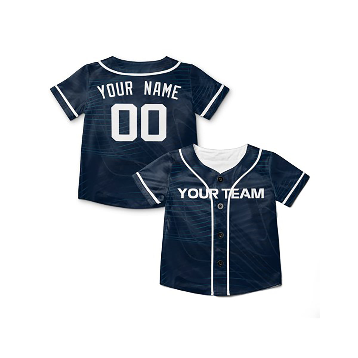 Personalized Navy Baseball Jersey – Custom Name & Number, Kids & Adults-4