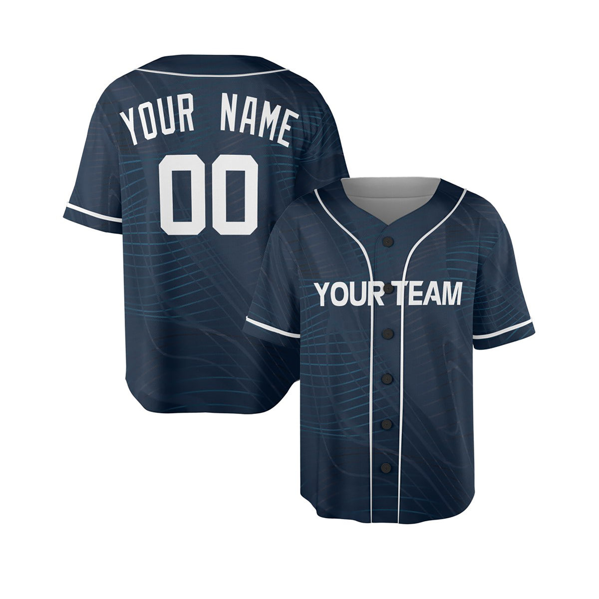 Personalized Navy Baseball Jersey – Custom Name & Number, Kids & Adults-6