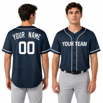 Personalized Navy Baseball Jersey – Custom Name & Number, Kids & Adults-1