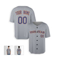 Personalized New York Baseball Jersey – Gray Queens Away-Inspired Style, Custom Name & Number for Kids & Adults-3