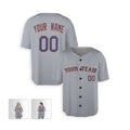 Personalized New York Baseball Jersey – Gray Queens Away-Inspired Style, Custom Name & Number for Kids & Adults-5