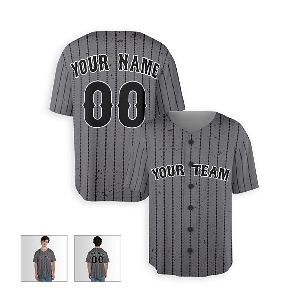 Personalized New York Baseball Jersey – Gray Queens City Style, Custom Name & Number for Kids & Adults-3