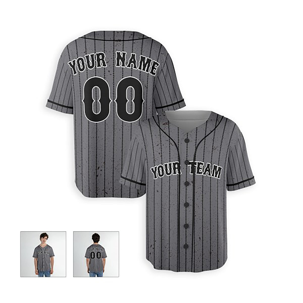 Personalized New York Baseball Jersey – Gray Queens City Style, Custom Name & Number for Kids & Adults-3

