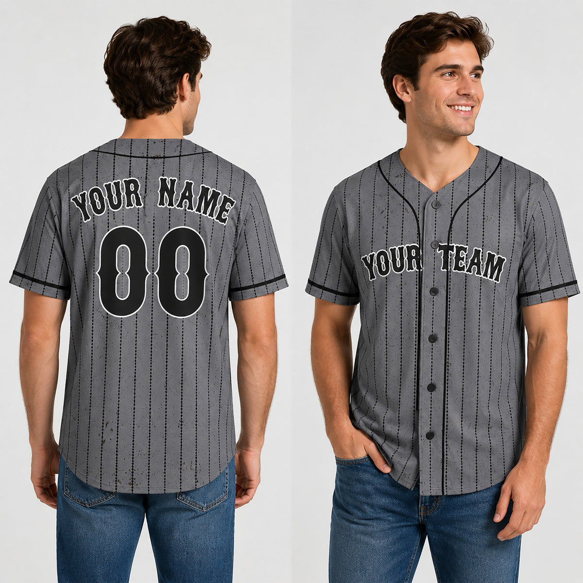 Personalized New York Baseball Jersey – Gray Queens City Style, Custom Name & Number for Kids & Adults-1