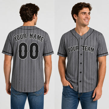 Personalized New York Baseball Jersey – Gray Queens City Style, Custom Name & Number for Kids & Adults-1