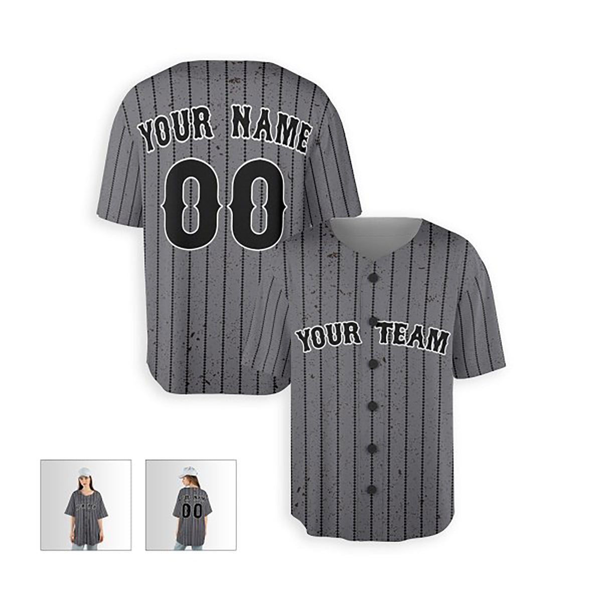 Personalized New York Baseball Jersey – Gray Queens City Style, Custom Name & Number for Kids & Adults-4