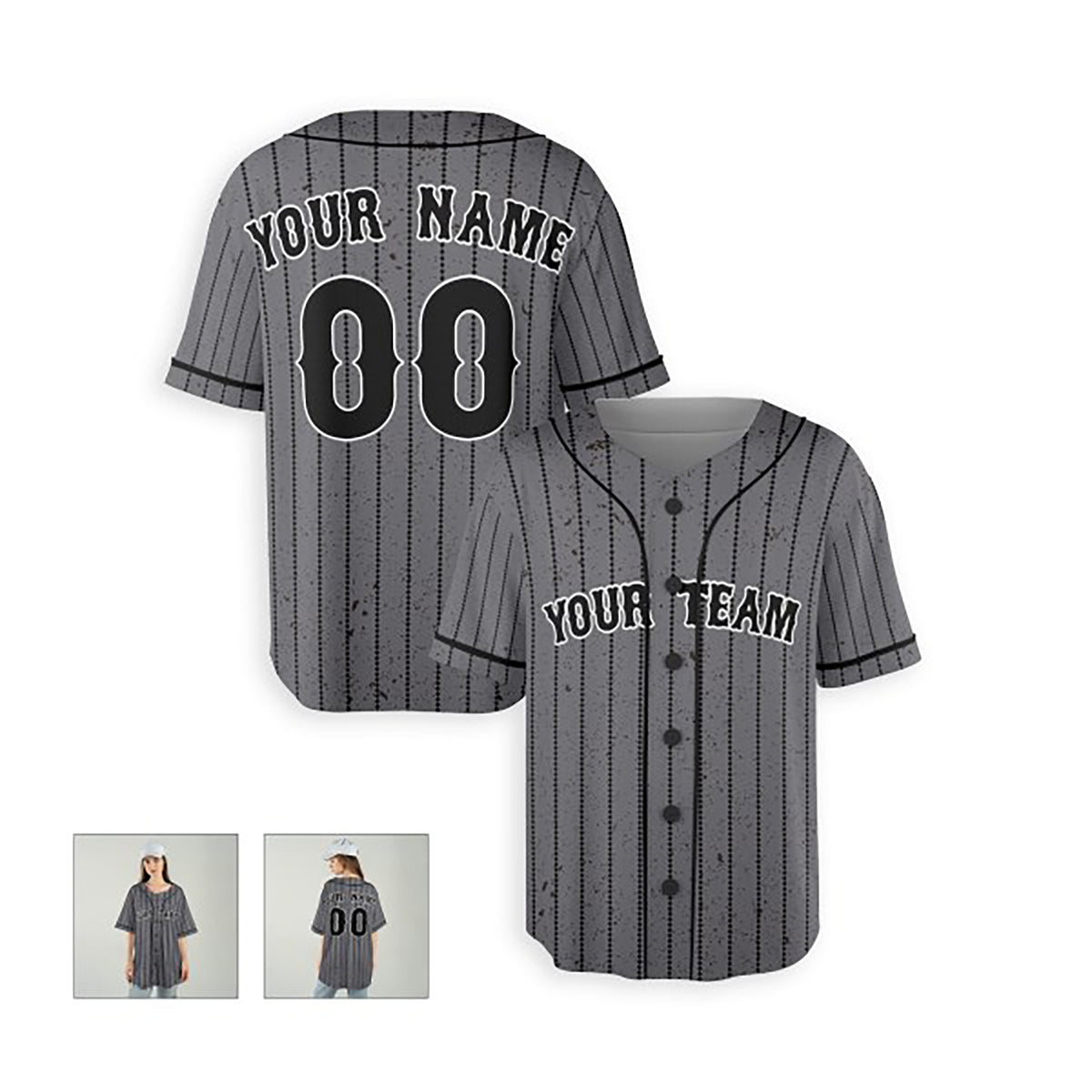 Personalized New York Baseball Jersey – Gray Queens City Style, Custom Name & Number for Kids & Adults-5