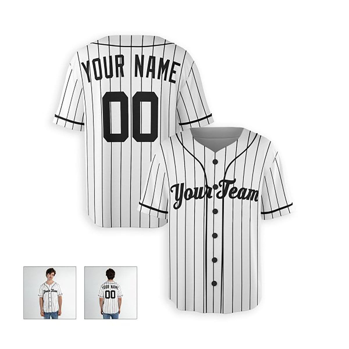 Personalized New York Baseball Jersey – White Classic Home Style, Custom Name & Number for Kids & Adults-4