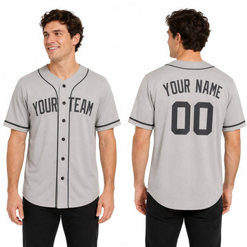 Personalized New York Gray Away Style Baseball Jersey – Custom Name & Number, Kids & Adults-1