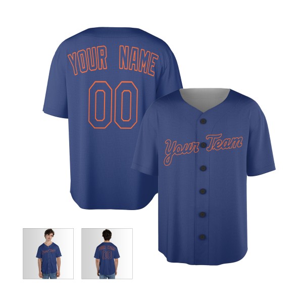 Personalized New York Royal Blue Baseball Jersey – Custom Name & Number-3