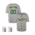 Personalized Oakland Gray Baseball Jersey – Custom Name & Number, Kids & Adults-5
