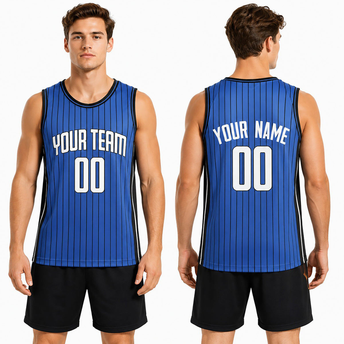 Personalized Orlando Basketball Jersey – Blue Bold Athletic Style, Custom Name & Number for Kids, Youth & Adults-1