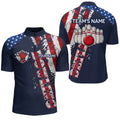 Custom Personalized Patriotic Bowling Jersey For Team Gift for Bowling Lovers