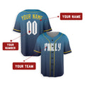 Personalized Philadelphia Baseball Jersey – Blue City-Inspired Style, Custom Name & Number for Kids & Adults-2