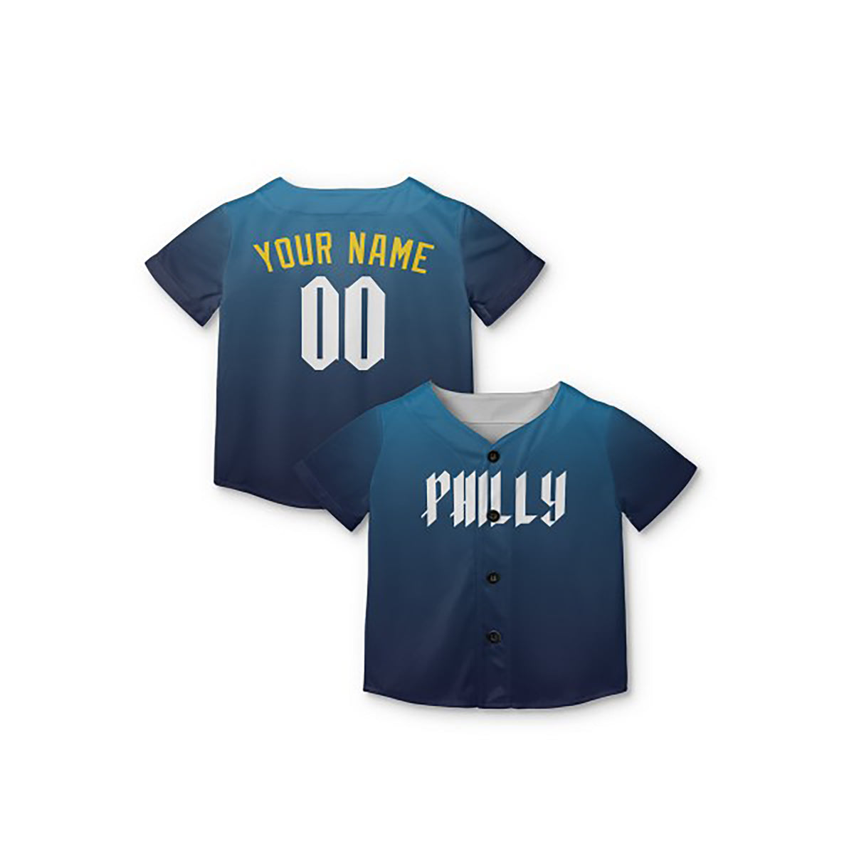 Personalized Philadelphia Baseball Jersey – Blue City-Inspired Style, Custom Name & Number for Kids & Adults-7