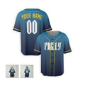 Personalized Philadelphia Baseball Jersey – Blue City-Inspired Style, Custom Name & Number for Kids & Adults-6