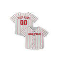 Personalized Philadelphia Baseball Jersey – White Home-Inspired Style, Custom Name & Number for Kids & Adults-7
