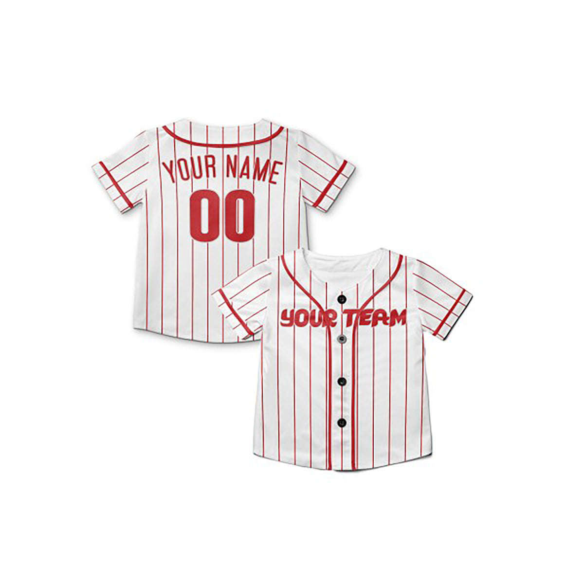 Personalized Philadelphia Baseball Jersey – White Home-Inspired Style, Custom Name & Number for Kids & Adults-8