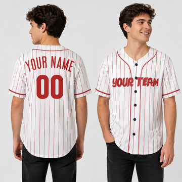 Personalized Philadelphia Baseball Jersey – White Home-Inspired Style, Custom Name & Number for Kids & Adults-1