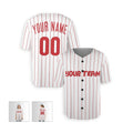 Personalized Philadelphia Baseball Jersey – White Home-Inspired Style, Custom Name & Number for Kids & Adults-5