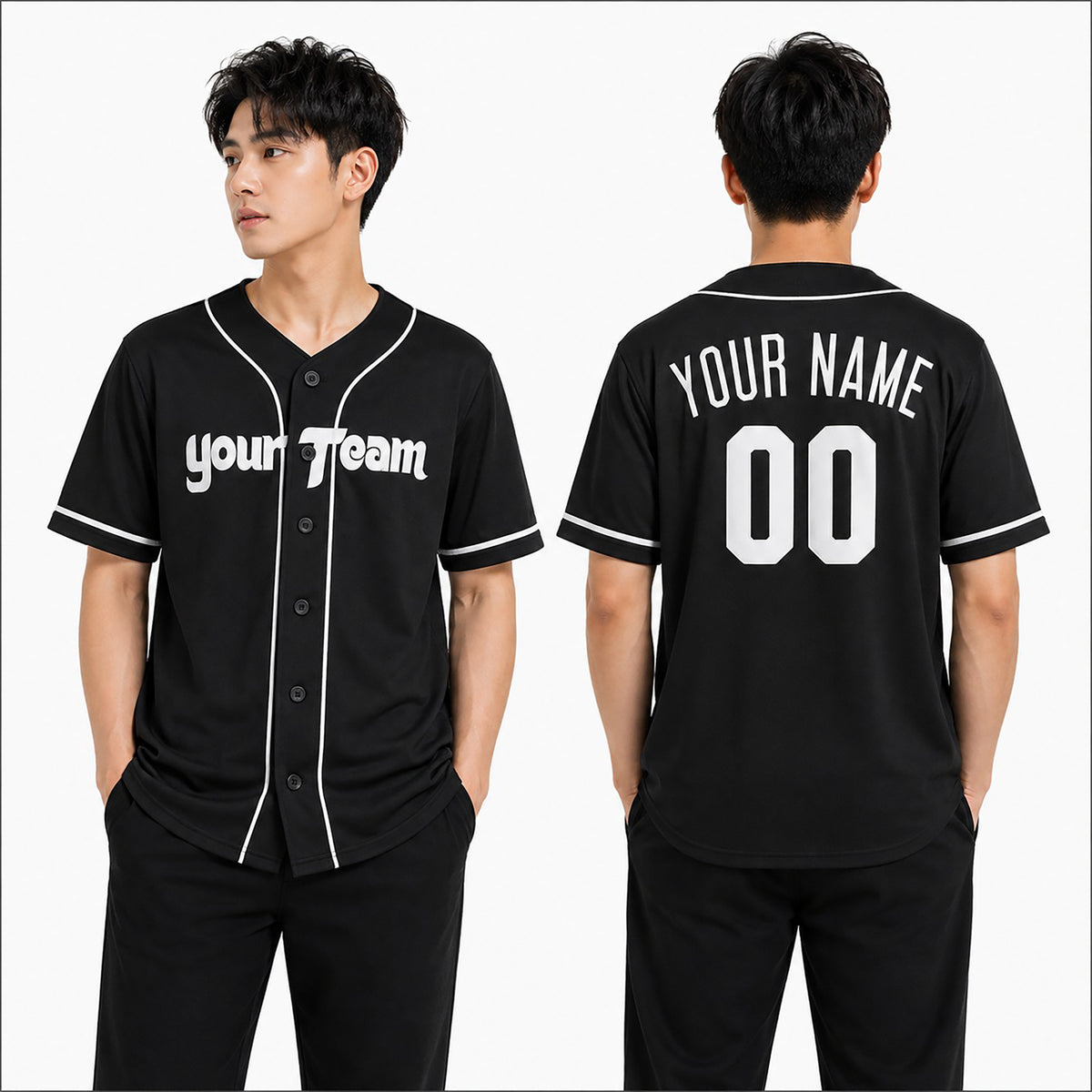 Personalized Philadelphia Black Baseball Jersey – Custom Name & Number, Kids & Adults-1