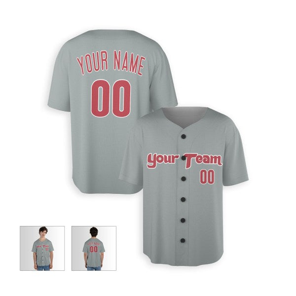 Personalized Philadelphia Gray Baseball Jersey – Custom Name & Number-3