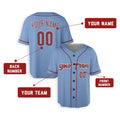 Personalized Philadelphia Light Blue Baseball Jersey – Custom Name & Number-2