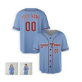 Personalized Philadelphia Light Blue Baseball Jersey – Custom Name & Number-6