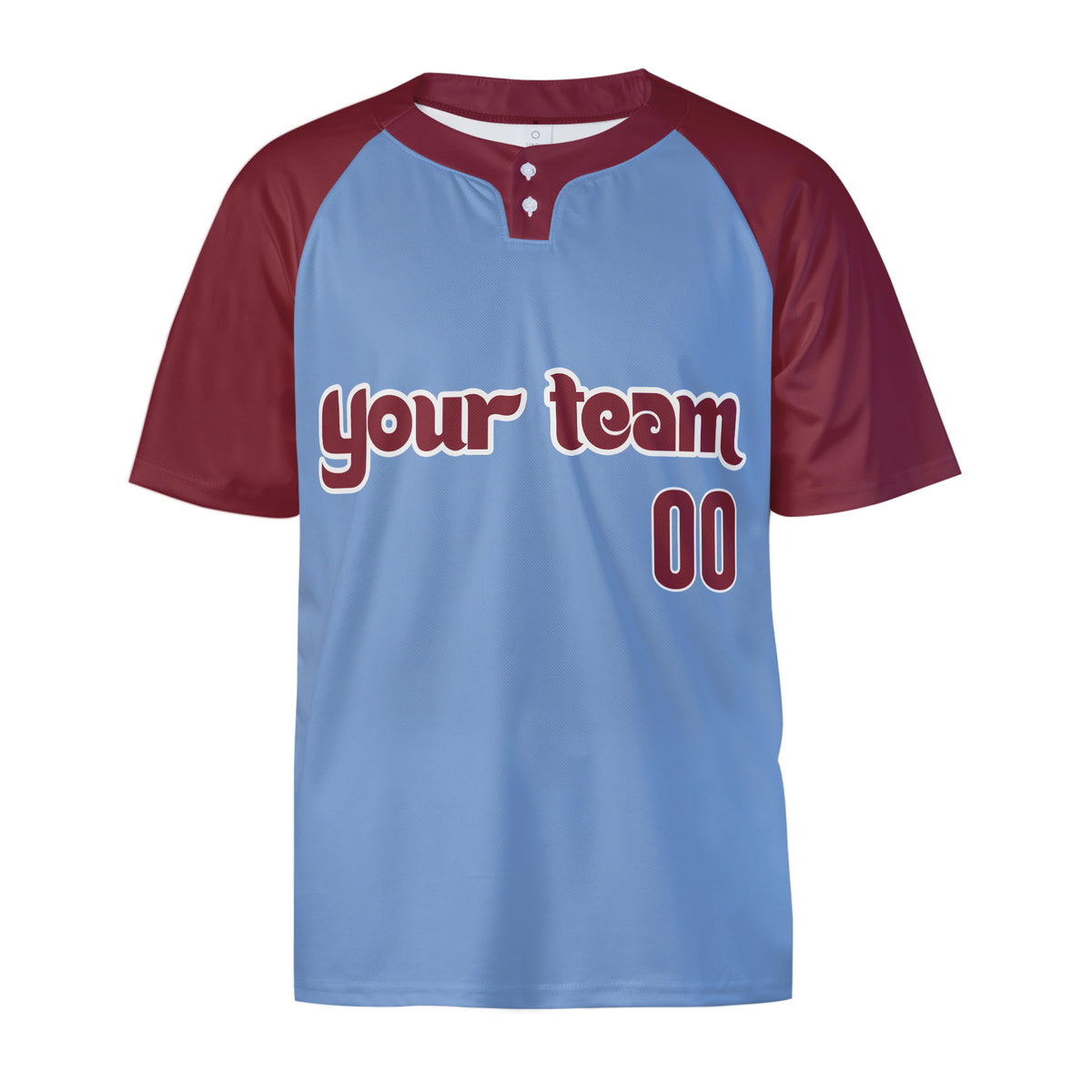 Personalized Philadelphia Two-Button Baseball Jersey – Alternate Style, Custom Name & Number for Men, Women & Youth-4